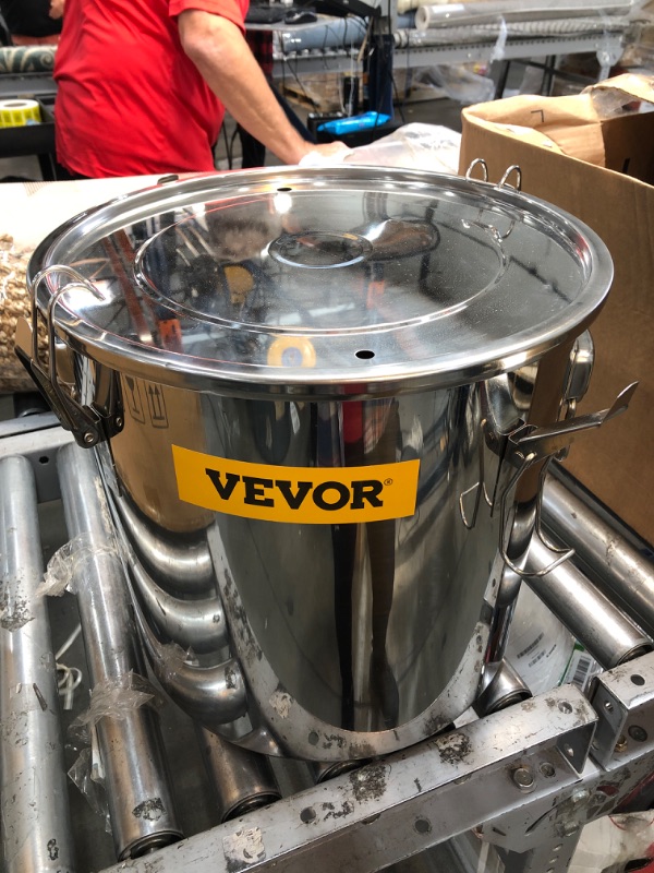 Photo 2 of USED: VEVOR Water Alcohol Distiller, 3 Gal, Distillery Kit w/Circulating Pump, Alcohol Still Copper Tube, Whiskey Distilling Kit w/Build-In Thermometer, Whiskey Making Kit for DIY Alcohol, Stainless Steel 3Gal