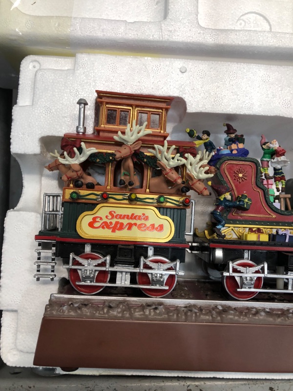 Photo 2 of **USED**
Mr. Christmas Animated Musical Santa's Express with Working Smokestack 16.5 in Santa Train W/Smokestack