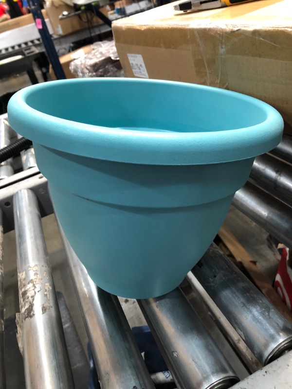 Photo 1 of Blue Flower Pot w/ Bottom Drain Plug