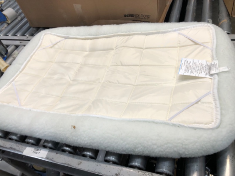 Photo 4 of **used**
MidWest Bolster Pet Bed | Dog Beds Ideal for Metal Dog Crates | Machine Wash & Dry White Fleece 36-Inch