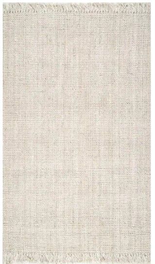 Photo 1 of **used-needs cleaning**
Natura Chunky Loop Jute Off-White 6 ft. x 9 ft. Area Rug
