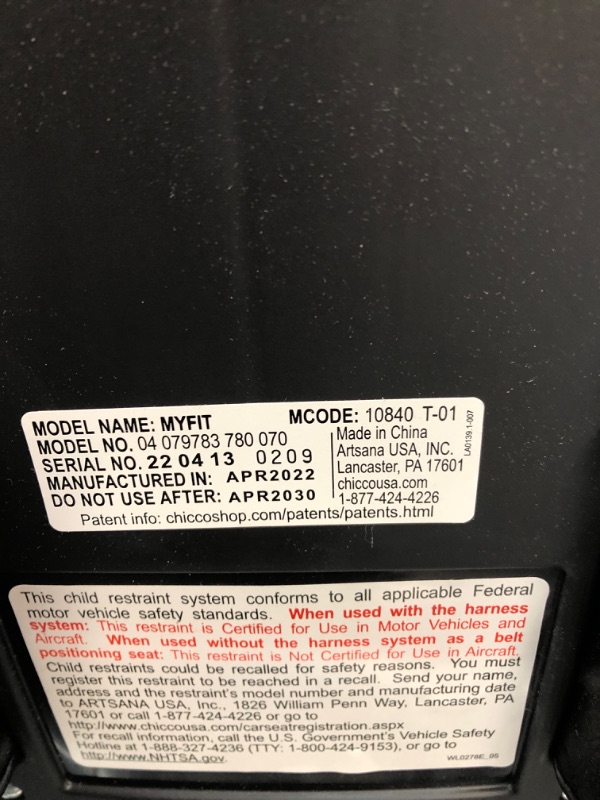 Photo 1 of Chicco MyFit Harness + Booster Car Seat, 5-Point Harness Car Seat and High Back Booster Seat, For children 25-100 lbs. | Fathom/Grey/Blue Fathom/Grey/Blue MyFit