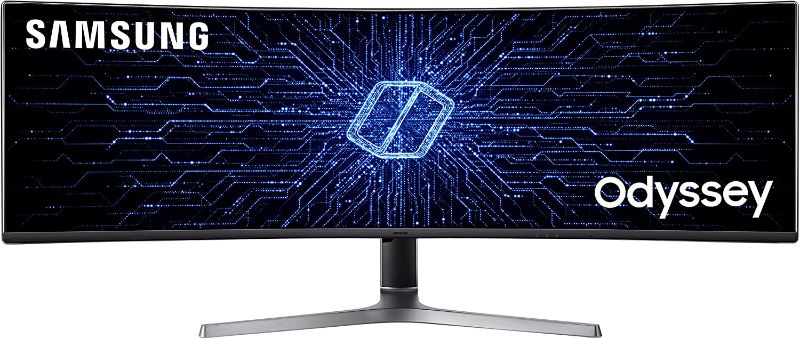 Photo 1 of SAMSUNG Odyssey CRG Series 49-Inch Dual QHD (5120x1440) Gaming Monitor, 120Hz, Curved, QLED, HDR, Height Adjustable Stand, Radeon FreeSync (LC49RG90SSNXZA)
