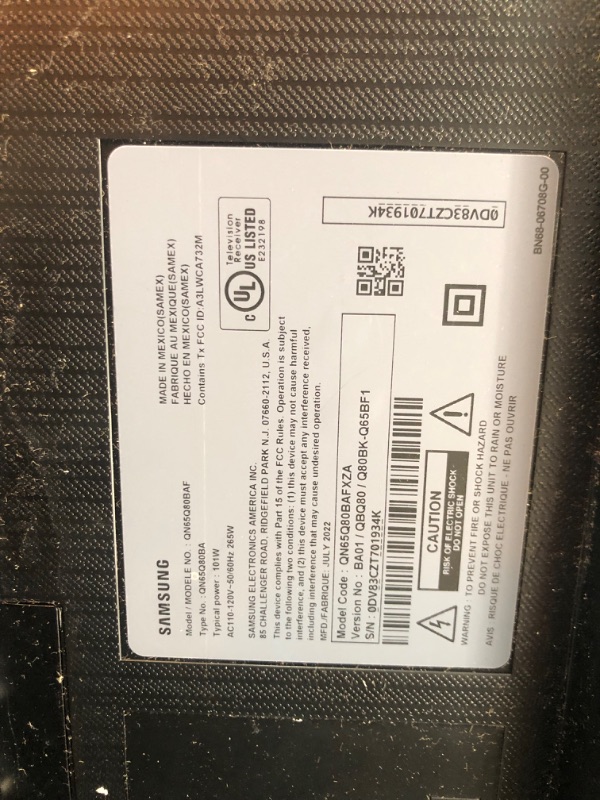 Photo 7 of SAMSUNG 65-Inch Class QLED Q80B Series - 4K UHD Direct Full Array Quantum HDR 12x Smart TV with Alexa Built-in (QN65Q80BAFXZA, 2022 Model) w/HW-Q800B 5.1.2 ch Soundbar w/Dolby Audio 2022 65-Inch TV w/ Q800B Soundbar