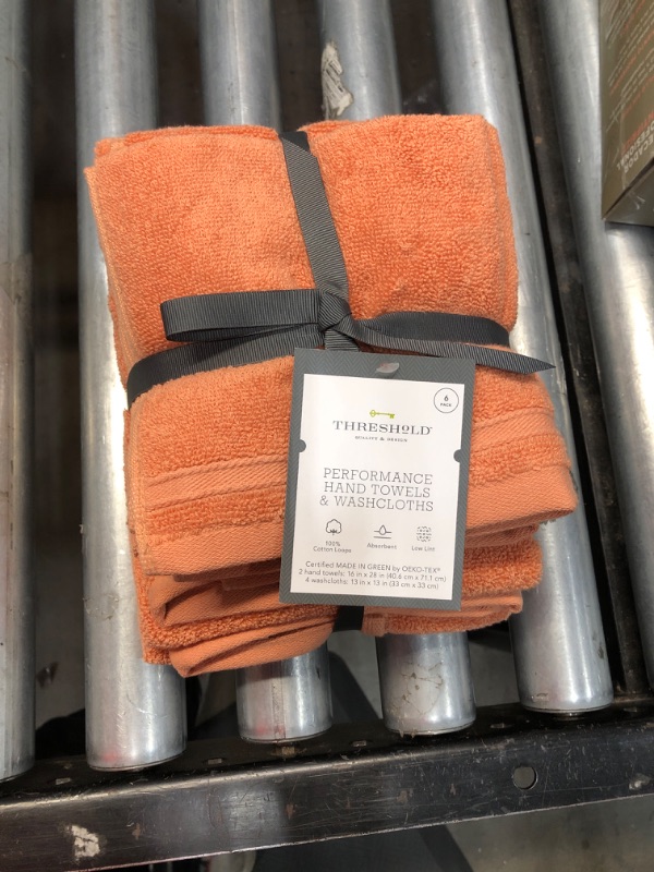 Photo 2 of 6pc Performance Bath Towel Set - Threshold™
