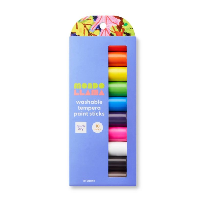 Photo 1 of 10ct Washable Tempera Paint Sticks - Mondo Llama™
