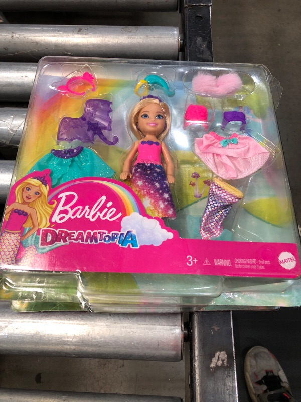 Photo 2 of Barbie Dreamtopia Chelsea Doll and Dress-Up Set with 12 Fashion Pieces Themed to Princess, Mermaid, Unicorn and Dragon, Gift for 3 to 7 Year Olds