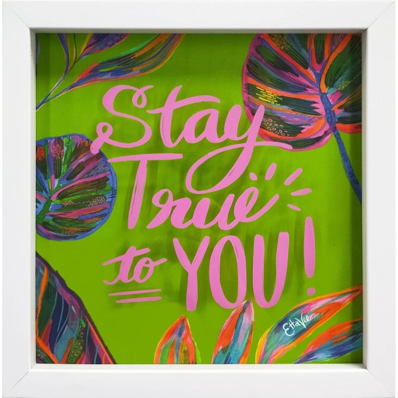 Photo 1 of 11" X 11" Stay True to You in Shadow Box Frame - EttaVee
