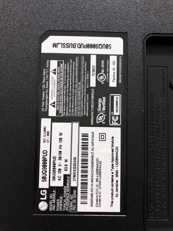 Photo 3 of LG 50-Inch Class UQ9000 Series Alexa Built-in 4K Smart TV (3840 x 2160), 60Hz Refresh Rate, AI-Powered, Cloud Gaming (50UQ9000PUD, 2022)
