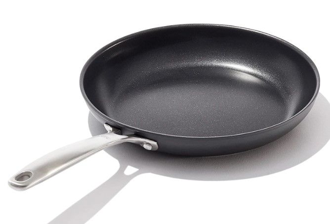 Photo 1 of  Pro Hard Anodized PFOA-Free Nonstick 10" Frying Pan Skillet, Dishwasher Safe, Oven Safe, Stainless Steel Handle, Black
