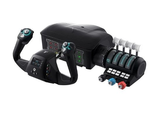 Photo 1 of Turtle Beach VelocityOne Flight Universal Control System - Xbox Series X & Xbox Series S, Xbox One & Windows 10 & 11 PCs with Yoke Handle, Throttle Quadrant, Trim Wheel & Rudder Controls
