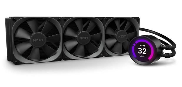 Photo 1 of NZXT Kraken Z73 360mm - RL-KRZ73-01 - AIO RGB CPU Liquid Cooler - Customizable LCD Display - Improved Pump - Powered by CAM V4 - RGB Connector - Aer P 120mm Radiator Fans (3 Included) ,Black
