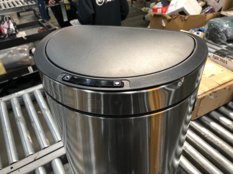 Photo 3 of **dented**
Home Zone Living 13 Gallon Sensor Kitchen Trash Can, Stainless Steel, Step Pedal, 48 Liter (VA42149A)