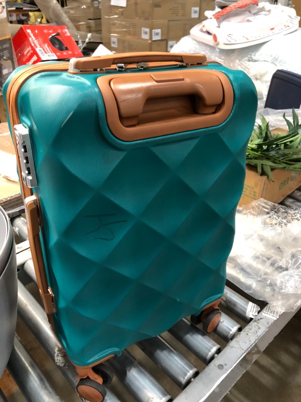 Photo 1 of Somago Carry On Luggage 22x14x9 airline approved Spinner Wheels Lightweight Suitcase 20 Inch Luggage Sets with TSA Lock (Coral blue)