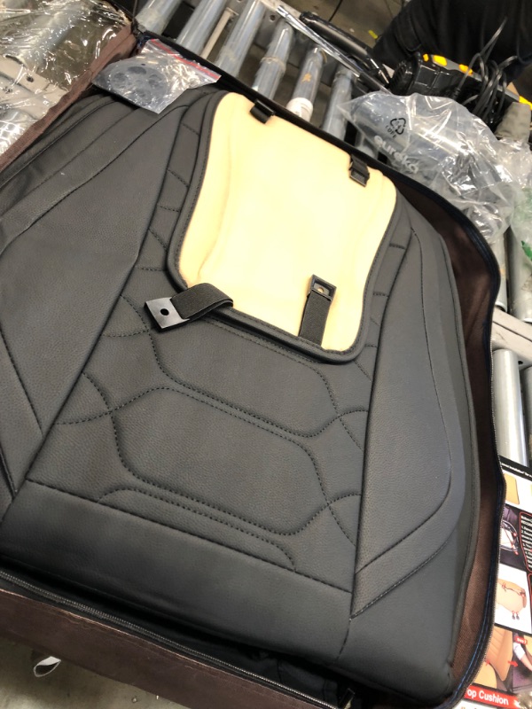 Photo 5 of Oasis Auto Custom Leather Seat Covers Compatible with Honda Civic 2011-2023 Sedan and Hatchback BLACK & TAN 