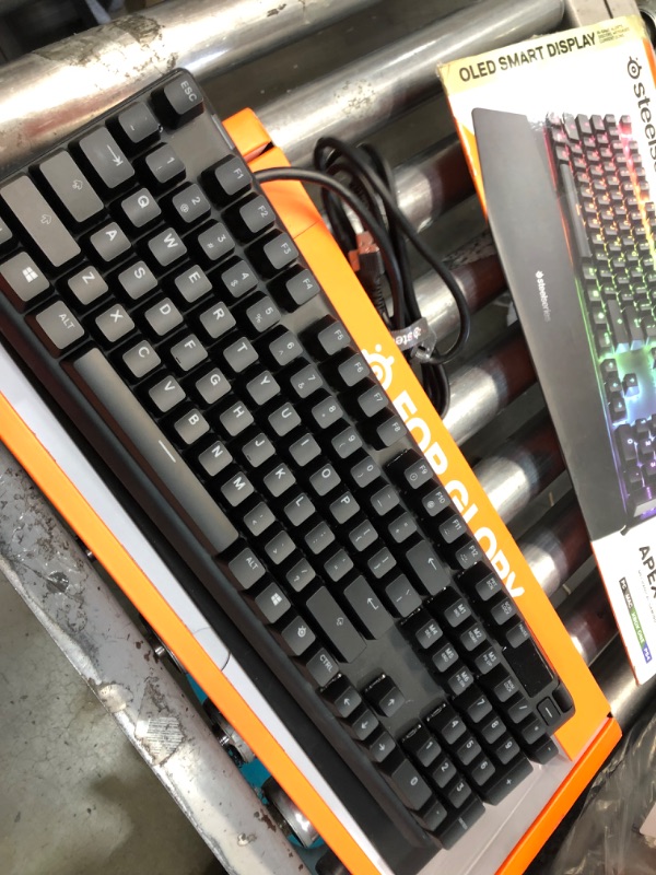 Photo 4 of SteelSeries Apex Pro Mechanical Gaming Keyboard – Adjustable Actuation Switches – World’s Fastest Mechanical Keyboard – OLED Smart Display – RGB Backlit Apex Pro Wired