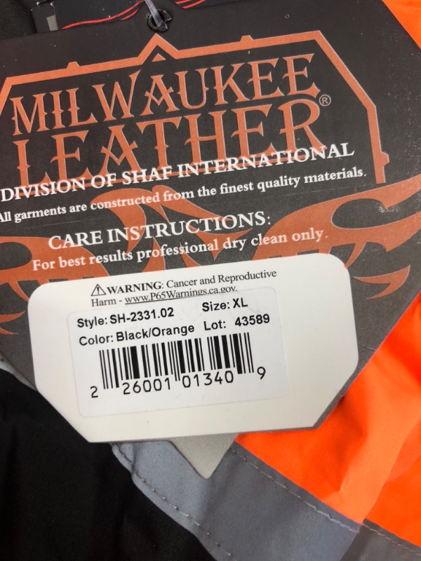 Photo 4 of ** XL** Milwaukee Mens Black & Orange Rain Suit Water Resitant W/Reflective Tape Orange
