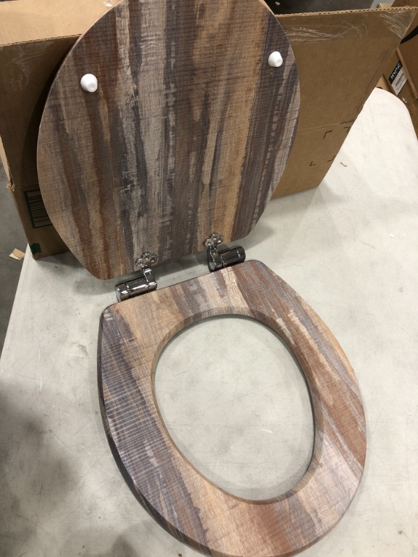 Photo 3 of **Missing Hardware** Toilet Seat elongated, Wooden Toilet Seat for standard toilets