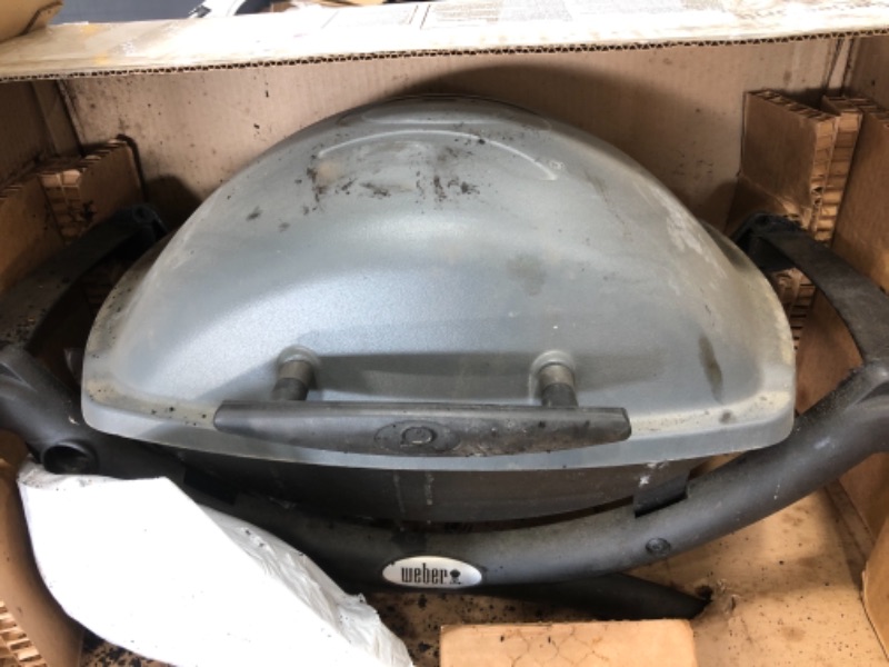 Photo 4 of **HEAVY WARE MISSING PARTS NEEDS CLEANING** Weber Q1400 Electric Grill, Gray
