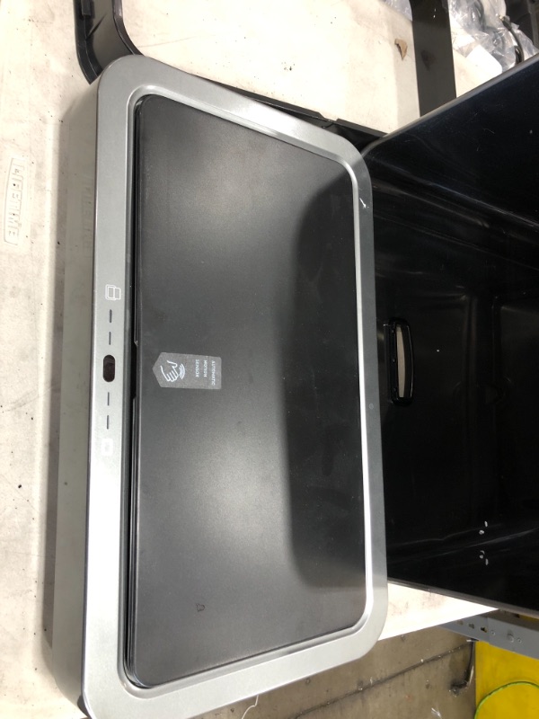 Photo 3 of **MINOR DAMAGE* EKO Phantom-T 50 Liter / 13.2 Gallon Vertical Motion Sensor Trash Can, Brushed Stainless Steel Finish

