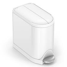 Photo 1 of **DAMAGED** simplehuman 10L Butterfly Steel Step Trash Can White