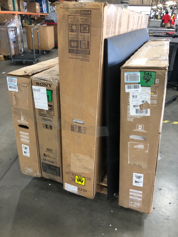 Photo 1 of MIXED PALLET OF DAMAGED TVS**NO REFUNDS**5 UNITS**