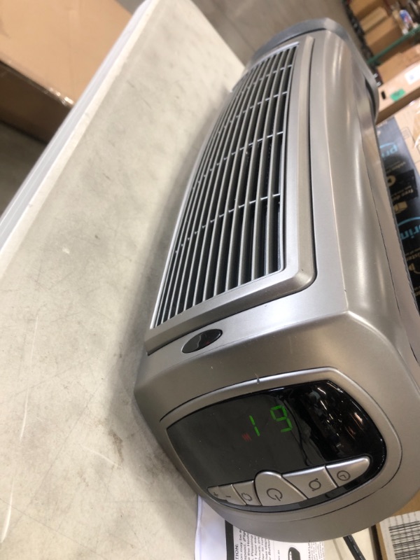 Photo 2 of **MISSING REMOTE** Lasko 1500W Digital Ceramic Space Heater with Remote, 755320, Silver
