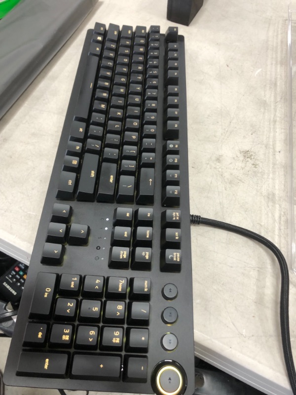 Photo 2 of **TESTED** Razer Huntsman Elite Gaming Keyboard: Fast Keyboard Switches - Clicky Optical Switches - Chroma RGB Lighting - Magnetic Plush Wrist Rest - Dedicated Media Keys & Dial - Classic Black