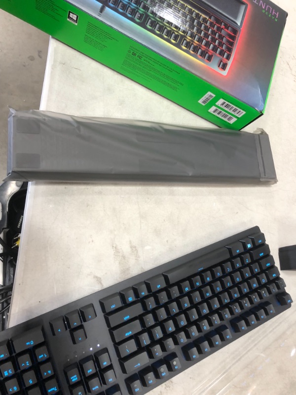 Photo 4 of **TESTED** Razer Huntsman Elite Gaming Keyboard: Fast Keyboard Switches - Clicky Optical Switches - Chroma RGB Lighting - Magnetic Plush Wrist Rest - Dedicated Media Keys & Dial - Classic Black