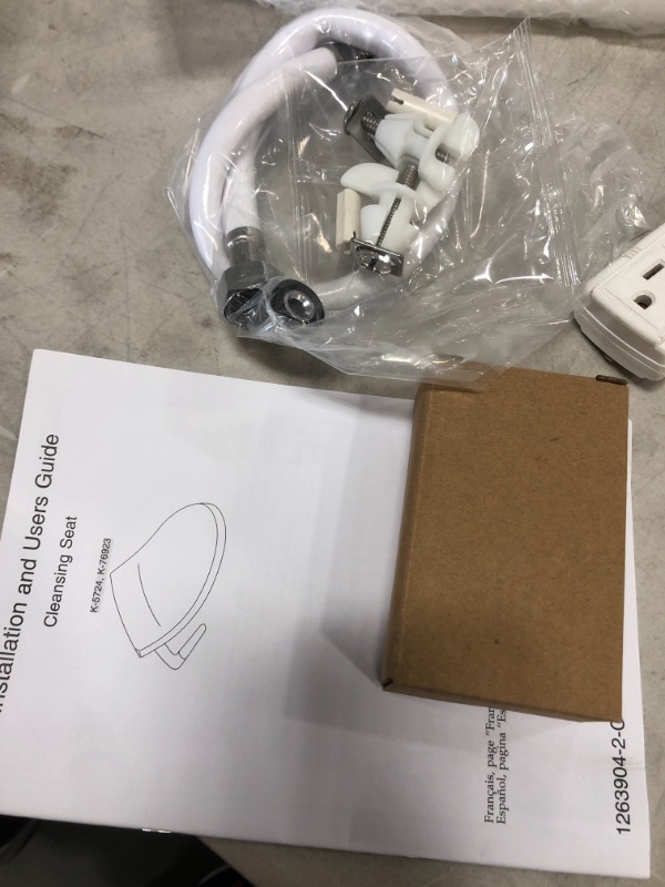 Photo 5 of **MISSING PARTS** Kohler K-5724-96 Puretide Elongated Manual Bidet Toilet Seat, White With Quiet-Close Lid And Seat, Adjustable Spray Pressure And Position, Self-Cleaning Wand, No Batteries Or Electrical Outlet Needed Biscuit Elongated Toilet Seat