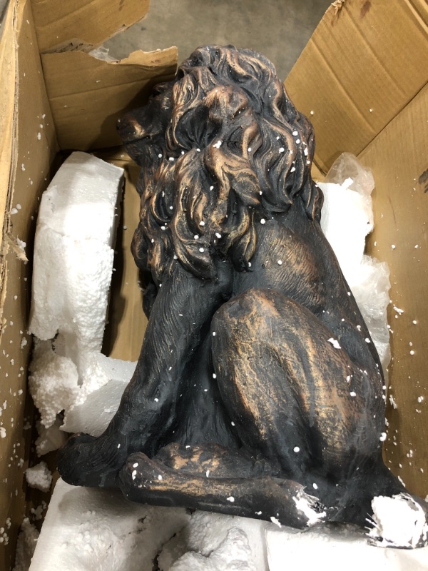 Photo 3 of **Damaged** Glitzhome® 21" Guardian Standing Lion Statue
