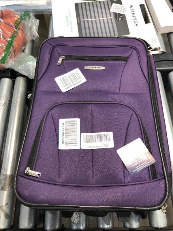 Photo 2 of **PURPLE** Rockland Fashion Softside Upright Luggage!!