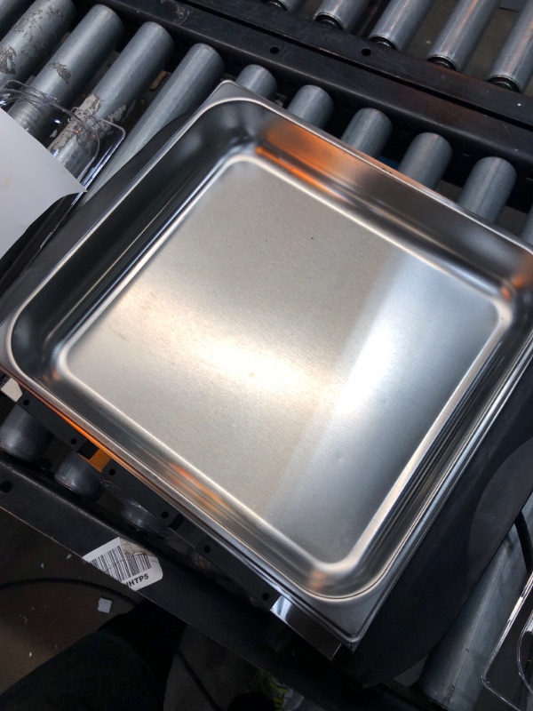 Photo 5 of ** TOP LID CRACKED ** BETTY CROCKER RA39978 Stainless Steel Buffet Server with Warming Tray, Multicolor