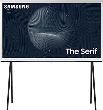 Photo 1 of SAMSUNG 55-Inch Class QLED 4K The Serif LS01B Series Smart TV w/I-Shaped Design, Anti-Reflection Matte Display, Portable Easel Stand, Ambient Mode+, Alexa Built-in (QN55LS01BAFXZA, 2022 Model)
