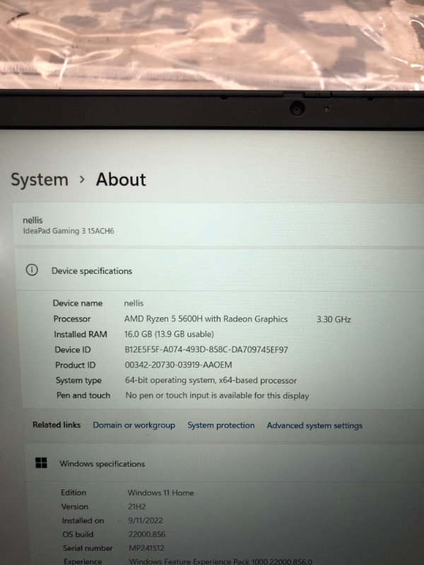 Photo 5 of Lenovo IdeaPad Gaming 3 Laptop Computer, 15.6" FHD Display 120Hz, AMD Ryzen 5 5600H, 16GB RAM, 1TB SSD Storage, NVIDIA GeForce RTX 3050Ti, Windows 11 Home