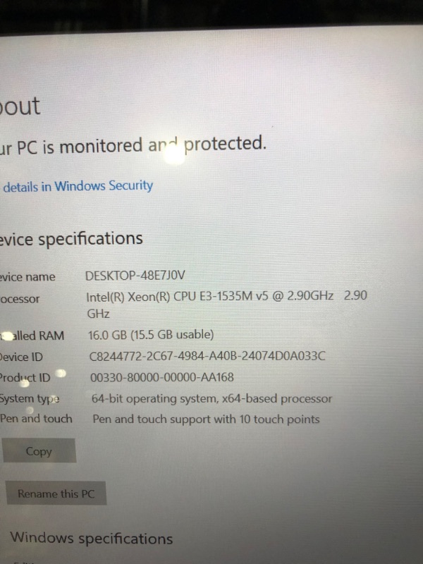 Photo 5 of Lenovo ThinkPad P50 Workstation Laptop - Windows 10 Pro - Intel Xeon E3-1505M, 16GB RAM, 512GB SSD 15.6 FHD IPS (1920x1080) Display, NVIDIA Quadro M2000M 4GB VRAM (Renewed)
