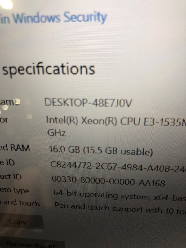 Photo 3 of *see notes****Lenovo ThinkPad P50 Workstation Laptop - Windows 10 Pro - Intel Xeon E3-1505M, 16GB RAM, 512GB SSD 15.6 FHD IPS (1920x1080) Display, NVIDIA Quadro M2000M 4GB VRAM (Renewed)
