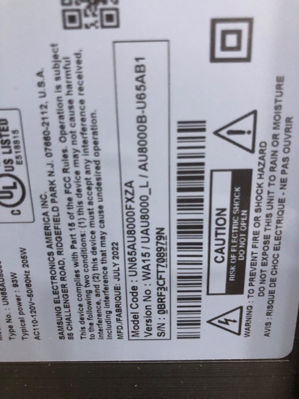 Photo 7 of SAMSUNG 65-Inch Class Crystal 4K UHD AU8000 Series HDR, 3 HDMI Ports, Motion Xcelerator, Tap View, PC on TV, Q Symphony, Smart TV with Alexa Built-In (UN65AU8000FXZA, 2021 Model) 65-Inch TV Only