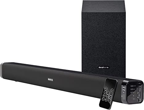 Photo 1 of Deco Home 60W Soundbar with Subwoofer - Premium 2.1 Channel Audio - Wireless Connectivity
