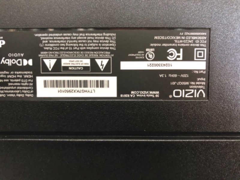 Photo 1 of (SEE NOTES FOR FUNCTIONALITY )
VIZIO 50" Class M7 Series 4K QLED HDR Smart TV M50Q7-J01

