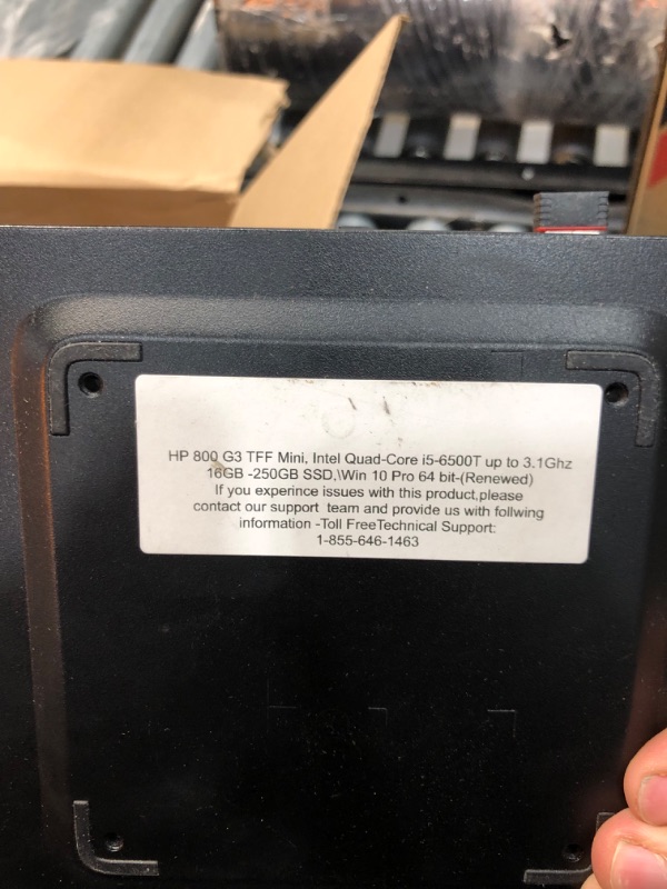 Photo 7 of NEEDS PROFESSIONAL REPAIR 
UNABLE TO VERIFY INTERNALS DID NOT DISPLAY ANYTHING AND BEEPED AND FLASHED A RED POWER LIGHT 
HP EliteDesk 800 G3 Mini Business Desktop PC Intel Quad-Core i5-6500T up to 3.1G,16 GB DDR4,250GB SSD,VGA,DP Port,Windows 10 Professio