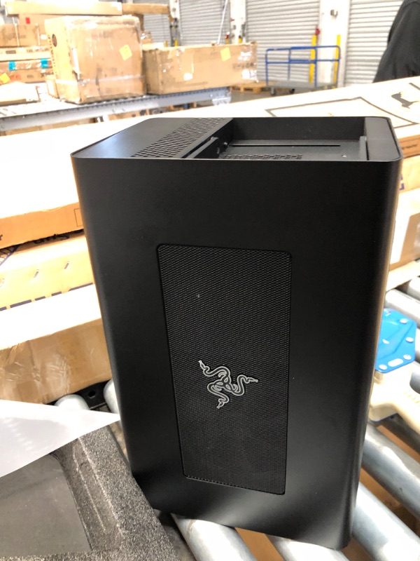 Photo 3 of Razer Core X Aluminum External GPU Enclosure (eGPU): Compatible with Windows & MacOS Thunderbolt 3 Laptops, NVIDIA /AMD PCIe Support, 650W PSU, Classic Black Classic Black Core X eGPU