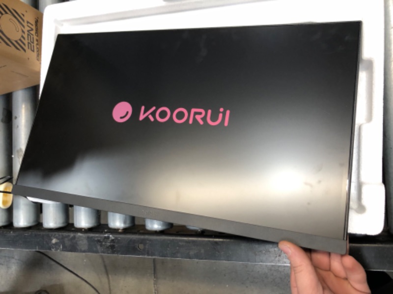 Photo 2 of KOORUI 22 Inch Computer Monitor, FHD 1080P Desktop Display, 75HZ Ultra Thin Bezel/Eye Care/Ergonomic Tilt, HDMI VGA Ports LED Monitor for PC, VESA Mounting 22 INCH VA 1080p/75hz