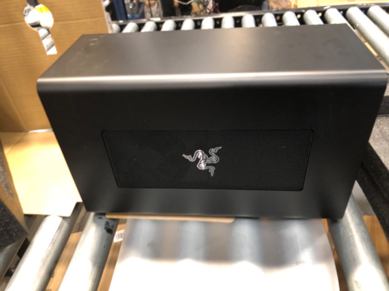 Photo 3 of Razer Core X Chroma Aluminum External GPU Enclosure (eGPU): Compatible with Windows & MacOS Thunderbolt 3 Laptops, NVIDIA /AMD PCIe Support, 700W PSU, 4x USB 3.1, 1x Gbit Ethernet, Chroma RGB, Black
