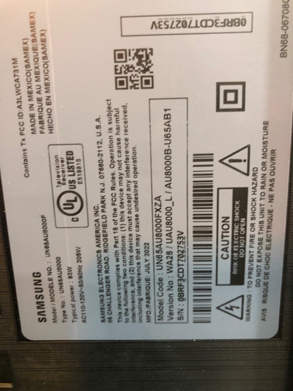 Photo 6 of SAMSUNG 65-Inch Class Crystal 4K UHD AU8000 Series HDR, 3 HDMI Ports, Motion Xcelerator, Tap View, PC on TV, Q Symphony, Smart TV with Alexa Built-In (UN65AU8000FXZA, 2021 Model) 65-Inch TV Only