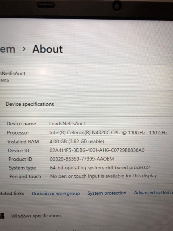 Photo 1 of SGIN Laptop 15.6 Inch Laptops 4GB RAM 128GB ROM SSD Windows 11 Laptops with Intel UHD Graphics 600,  Intel Celeron N4020C, Mini HDMI, WiFi, Webcam, USB3.0, Bluetooth 4.2

