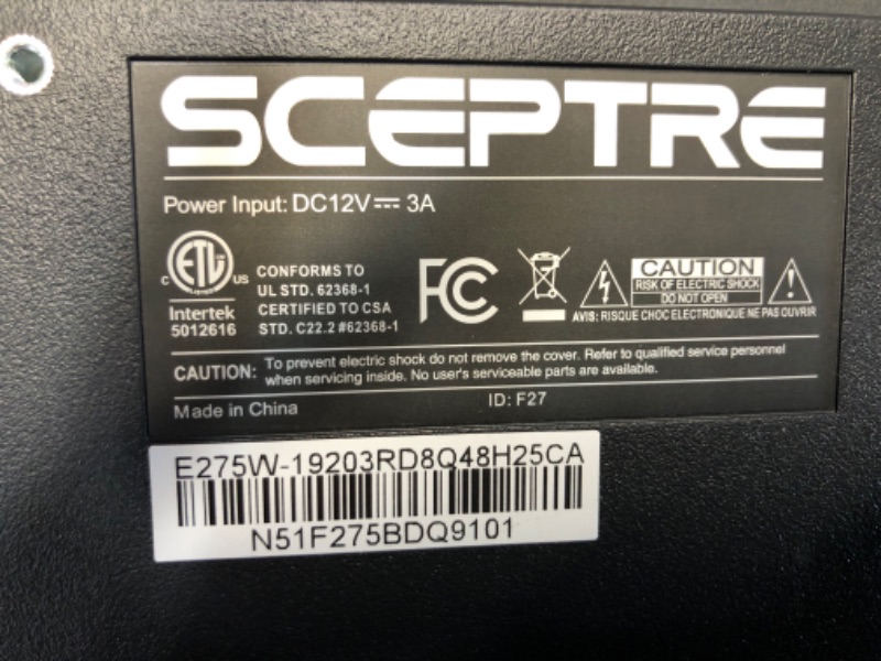 Photo 3 of Sceptre E275W-19203R 27 inch1080P LED Monitor 99% sRGB 2X HDMI VGA Build-in Speakers, Machine Black & 27-Inch FHD LED Gaming Monitor 75Hz 2X HDMI VGA Build-in Speakers, Ultra Slim Metal Black 27" 75Hz Monitor + Monitor Ultra Slim Metal Black