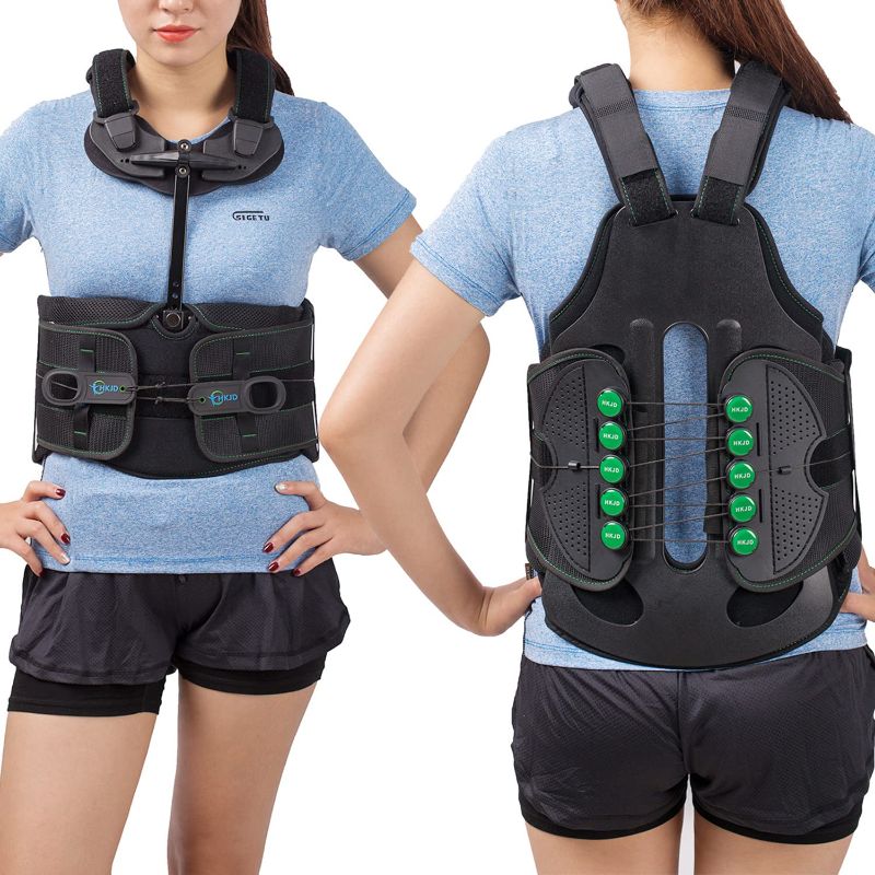 Photo 1 of TODDOBRA TLSO Thoracic Full Back Brace for Men and Women - Universal Treat Kyphosis, Compression Fractures, Osteoporosis, Upper Spine Injuries, and Pre or Post Surgery with Hard Lumbar Support
size XL