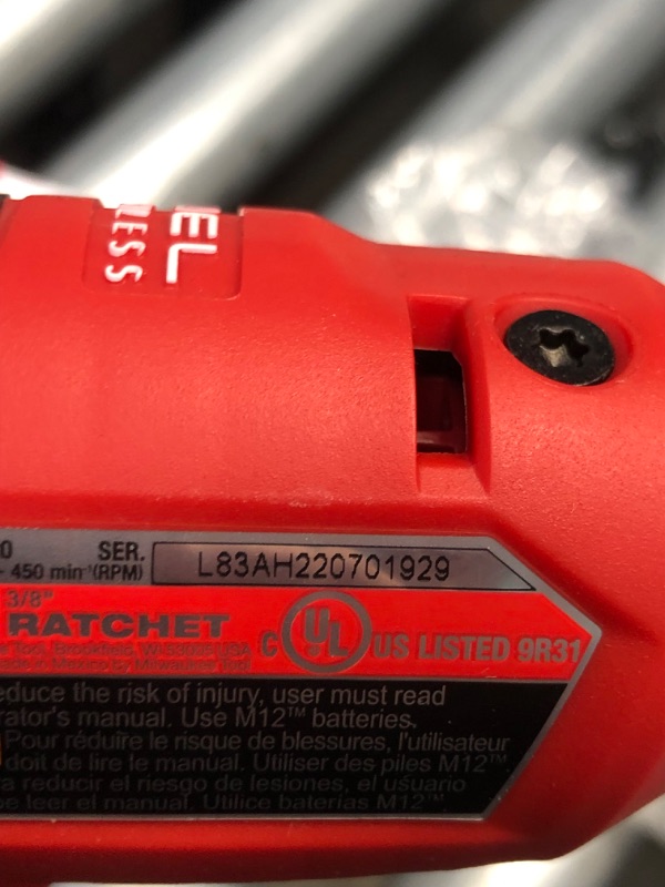 Photo 1 of 2567-20 M12 Fuel 3/8'' High Speed Ratchet (Tool Only)

