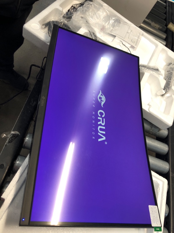 Photo 2 of CRUA 27" 144hz/165HZ Curved Gaming Monitor, Full HD 1080P 1800R Frameless Computer Monitor, 1ms GTG with FreeSync, Low Motion Blur, Eye Care, VESA, DisplayPort, HDMI, Black